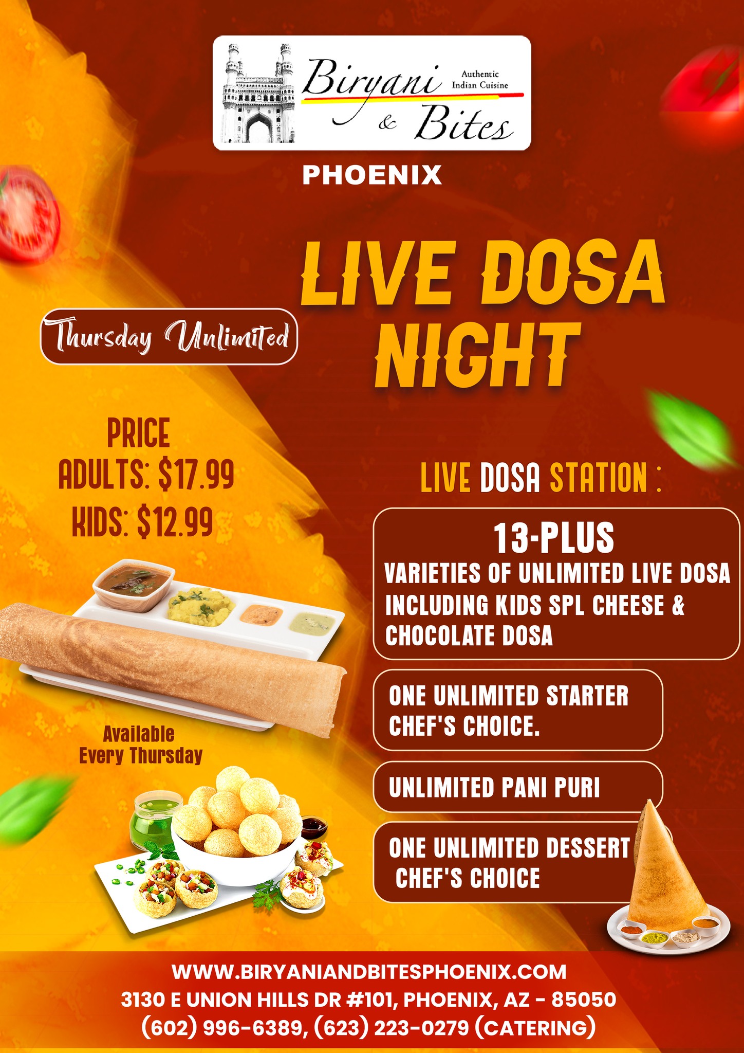 Thursday Unlimited Live Dosa Night